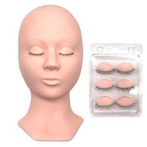 Mannequin doll head lashes extensions